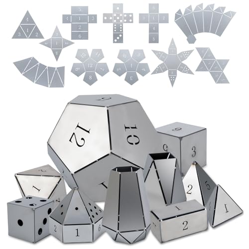 13 PCS Welding Coupons, Made of 17 Gauge Premium Mild Steel, Welding Dice Vases for Beginner 10 Style Premium Welding Practice Kit, Welding Plate Kit for MIG, TIG Stick, Arc, Gas and Brazing