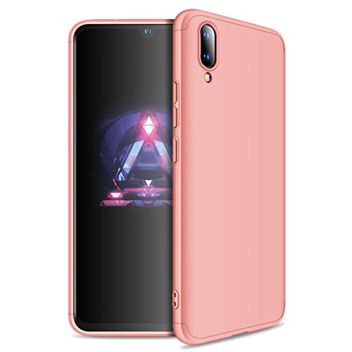 FaLiAng VIVO V11 Pro/VIVO V11 Case, 3 in 1 Detachable Anti-Scratch PC Hard Case 360° Full Body Shockproof Protection Case Cover for VIVO V11 Pro/VIVO V11 (Rose Gold)