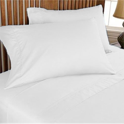 2 piezas de fundas de almohada de algodón egipcio macizo 600 TC King 50 x 90 cm y color blanco