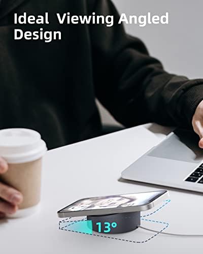 Stouchi New Version Stand for Magsafe Heavy-duty Premium Metal Holder Mag safe Desktop Compatible with Mag safe Charger for iPhone 14 iPhone 13 iPhone 12 (Not include Charger)-Grey