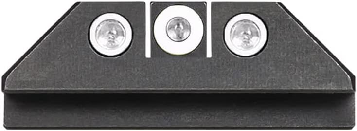 Night Fision Tritium Night Sight Set for Glock 42/43/43X - Perfect Dot Front Sight with Added Daytime Ring - Front Ring Color Options - Various Sight Styles