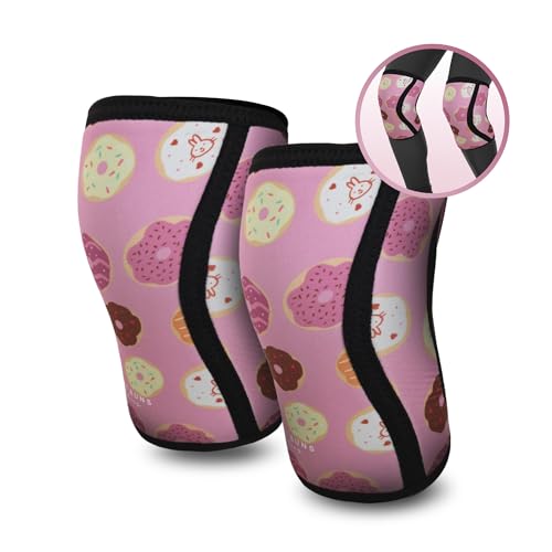 Mighty Buns 7mm Neoprene Knee Sleeves Pink Donut V2 XXX-L
