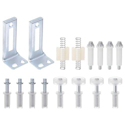 uxcell kit de herrajes para puerta bifold de 1 juego (16 piezas) incluye pivote superior e inferior, soporte y rueda guía para clósets con puerta plegable tipo acordeón