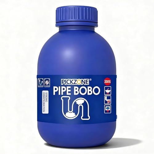 Pipe Bobo Drain Cleaner Drain Clog Remover Sink and D-rain Cleaner Professional Strength Pipe Dredging Formula for Kitchen Sinks Shower Drains Tubs Dissolves Blockages (1Pcs)