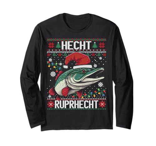 Hecht Ruprhecht Knecht Ruprecht Ugly Christmas Sweater Langarmshirt