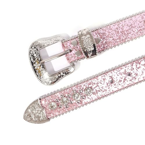 PU Leather Belts Western Leather Belt,Bling Bling Belts Rhinestone Belts Wide Belt Women Waist With Pin Buckle.3