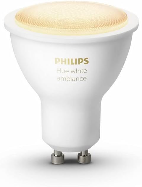 Philips Hue White Ambiance Single Smart Spotlight LED [GU10 Spot] with Bluetooth. Works with Alexa and Google Assistant and Apple HomeKit
