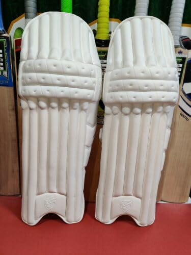 IK ONKAR Batting Legguards Flite Leather Cricket Batting Legguard for Mens Test Pad for Mens Batting Legguards Suitable fot Left & Right, Pack of (1Pair), White (B0D6Z12MLB) Amazon Price History, Amazon Price Tracker
