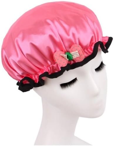 Shower Cap for Kids waterproof bath cap shower hat for children(Watermelon red)