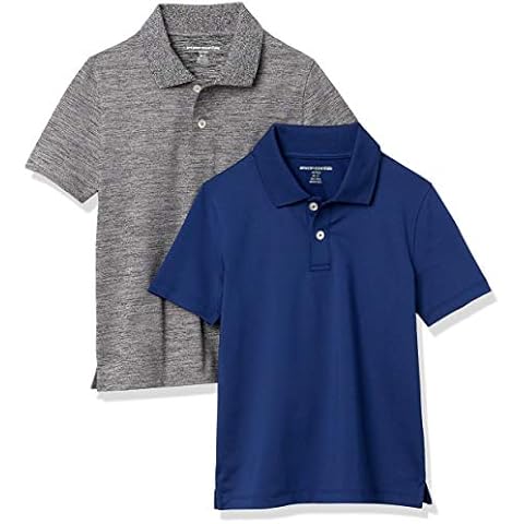 Amazon Essentials Boys' Active Polo Shirts, 2 Pack Cover