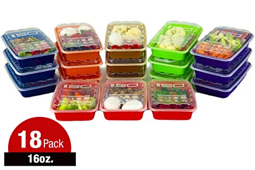 ISO Meal Prep Containers with Lids Certified BPA-Free Stackable Reusable Microwave/Dishwasher/Freezer Safe 16