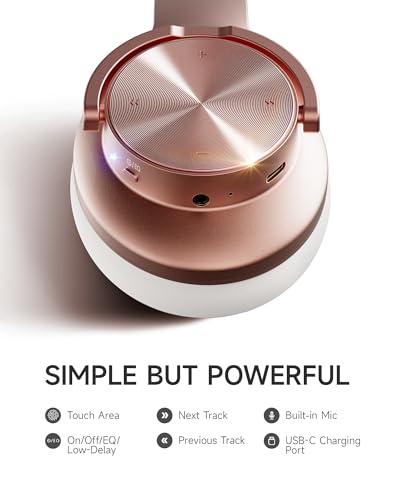 Image of Picun B8 Bluetooth Headphones, 120H Playtime Headphone Wireless Bluetooth with 3 EQ Modes, Low Latency, Hands-Free Calls, Over Ear Headphones for Travel Home Office Cellphone PC