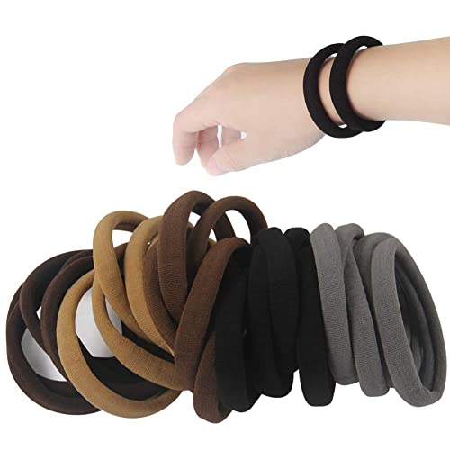 MauSong 20 PCS Large Hair Ties for Women Elastic Ponytail Holders for Thick and Curly Hair bulk