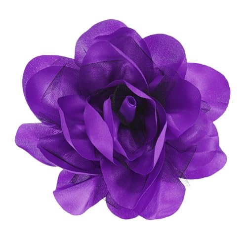 Image of M METERXITY Large Women's Brooches Lapel Pin, Lapel Pins Dainty Satin Fabric Big Camellia Flower Hair Clip Dancer Pin Up for Hats /Parties /Clothes
