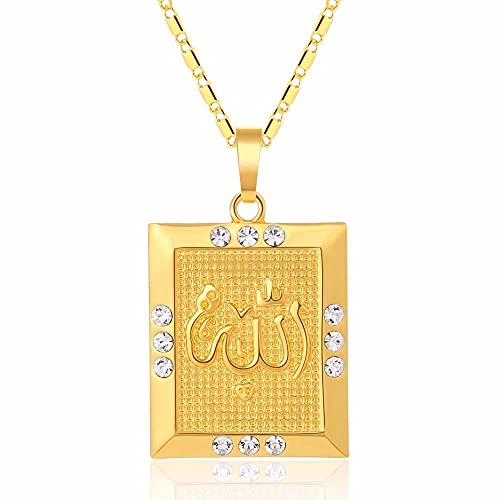 Preisvergleich Produktbild Ketten Nahöstliche muslimische Anhänger Halskette für Jungen und Mädchen Accessoires Schmuck Allah Farbe Gold / Modisch-45CM