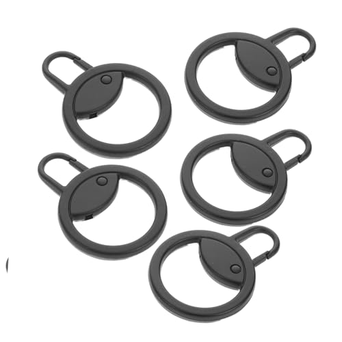 IWOWHERO 5Pcs Detachable Round Zipper Pull Replacement Kit Durable Zinc Alloy Tabs for Luggage Backpacks Jackets Stylish Zipper Handle Repair