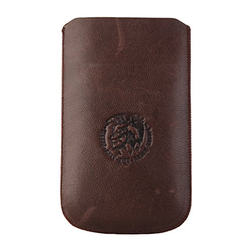 Diesel Slim Sleeve pokrowiec skórzany XL uniwersalny ciemny brązowy do iPhone 5 5S