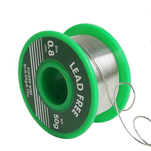 Fil de soudure,MEYUEWAL matériau à souder avec noyau en colophane, brasage tendre, flux de brasage, brasage à souder 50 g diamètre 0.8 mm