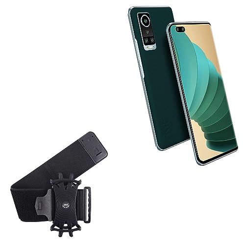 BoxWave Holster Compatible with BLU Bold N2 - ActiveStretch Sport Armband, Adjustable Armband for Workout and Running - Jet Black