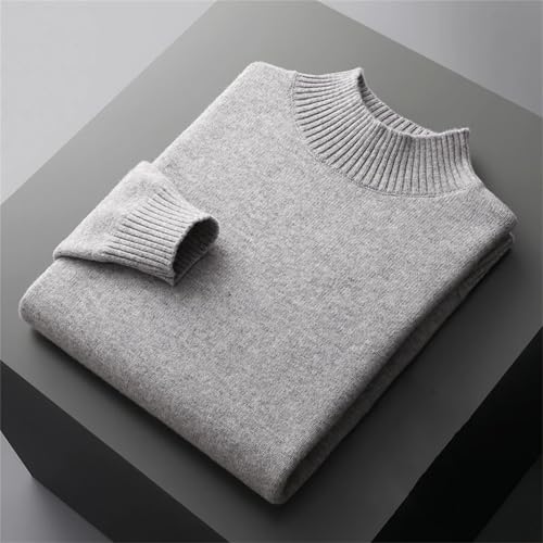Men’S Merino Wool Blend Thick Mock Neck Pullover Sweater Business Casual Long Sleeve Knit Jumper Tops4