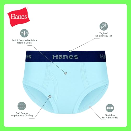 Image of Hanes boys Underwear Boxer Briefs Pack, 8-pack, Cotton-stretch Dyed Boys' Underwear, Moisture-wicking