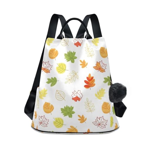 Sac à dos femme motif feuilles d'automne orange idéal pour vos balades et sorties en ville