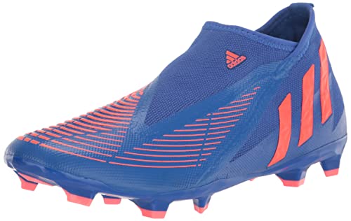 adidas Unisex Predator Edge.3 Laceless Firm Ground Soccer Shoe, Hi-Res Blue/Turbo/Hi-Res Blue, 8 US Men