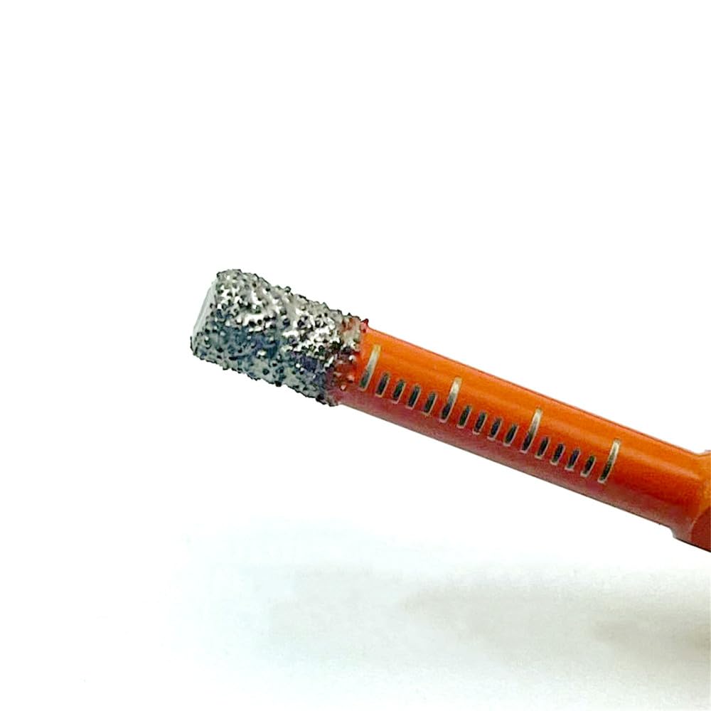 Set di punte da trapano diamantate a secco con manico esagonale da 2 pezzi, 6 mm, per marmo, granito, ceramica, piastrelle di vetro, pietra, foro aperto, 6 mm (2 pezzi)