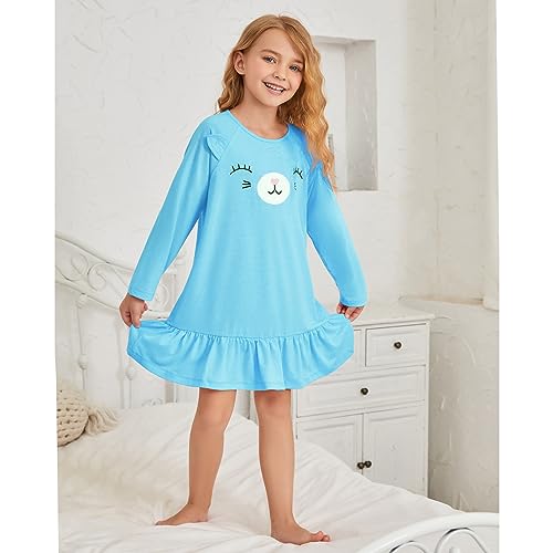 Alunsito Camicie Da Notte Per Bambine Morbide Da Principessa A