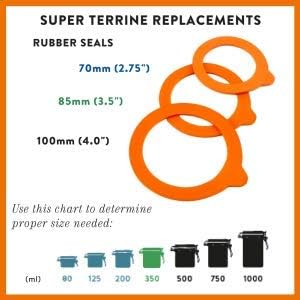 Miniatura 2 de Juego de juntas de goma para tarros de 6 a 3.346 in, se adapta a tarros de conservas y almacenamiento Le Parfait