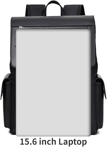 Miniatura 3 de Mochila de cuero PU impermeable urbana para hombres Mochila portátil de alta capacidad para negocios Mochila de viaje grande, Camouflaje, Mochila de