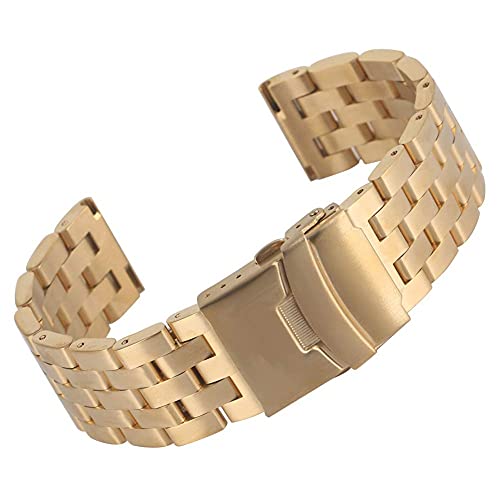 Bracelet de montre en acier inoxydable 20mm 22mm avec boucle déployante