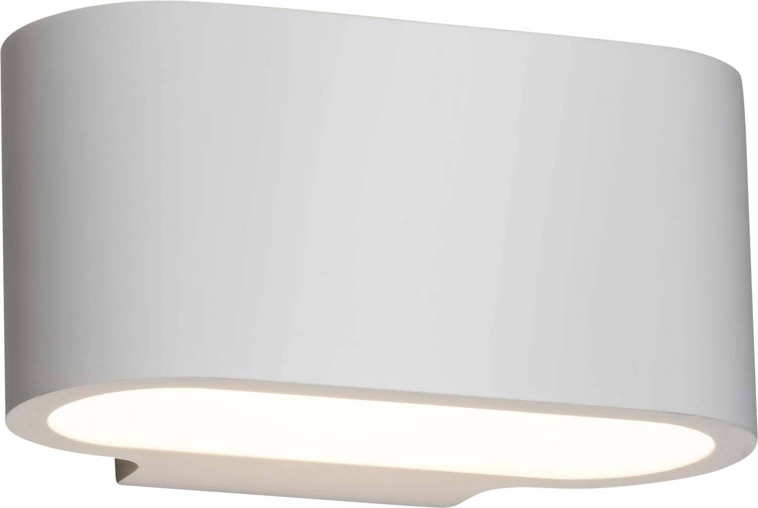 Knightsbridge 230V G9 40W Curved Up and Down Plaster Wall Light 180mm