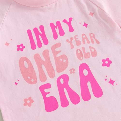 Baby Girl First Birthday Outfit In My One Year Old Era T-Shirt Solid Color Shorts Set 1st Birthday Gifts4