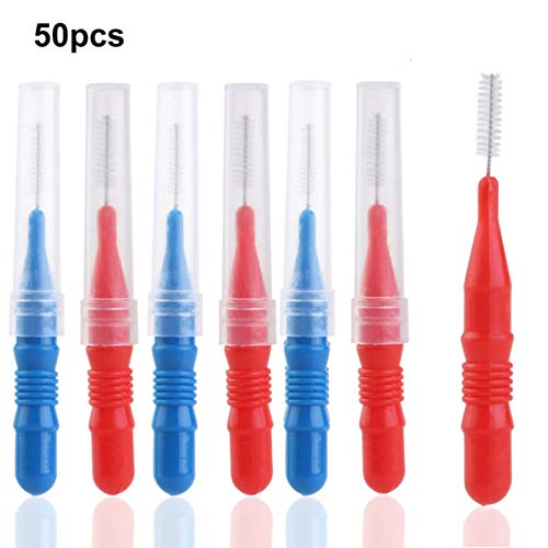 CLISPEED 50Pcs Escova Interdental Fio Dental Cabeça Da Escova De Higiene Oral Dental Flosser Dental