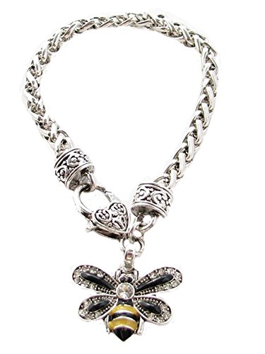 Sports Accessory Store Bumble Bee Clear Crystals Black & Yellow Enamel Fashion Bracelet Jewelry Sports Accessory Store Bumble Bee Clear Crystals Black & Yellow Enamel Fashion Bracelet Jewelry