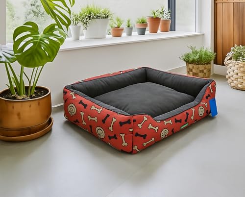Image of Premium Orthopedic Dog Bed - Medium Size, Washable Cover & Anti-Skid Base - Plush Pet Sofa for Dogs & Cats