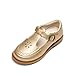 DREAM PAIRS Toddler Little Girl's Mary Jane Dress Shoes - Ballet Flats for Girl School Uniform Shoes,Size 10 Toddler,Gold,KKUMFA2509