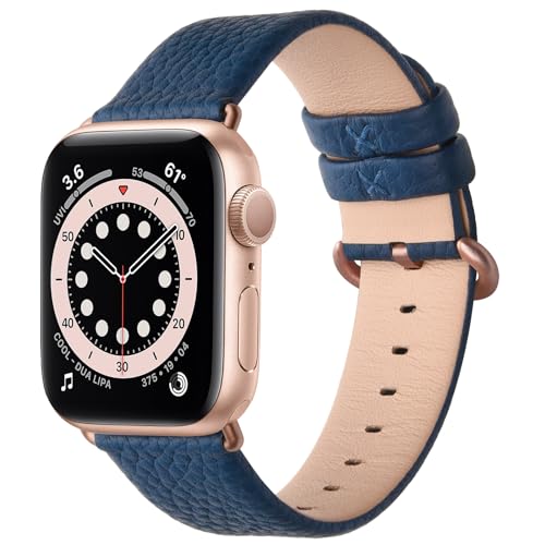 Image of Fullmosa Leather Band Compatible with Apple Watch Band 42mm 44mm 45mm 46mm 49mm, Genuine Leather Replacement Strap for iWatch Ultra3 /2 /1 SE3 /2 /1 Series 11 10 9 8 7 6 SE 5 4 3