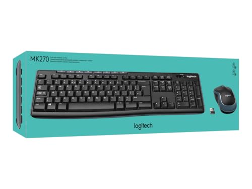 Logitech MK270 pack clavier souris sans fil noir Windows disposition QWERTY US