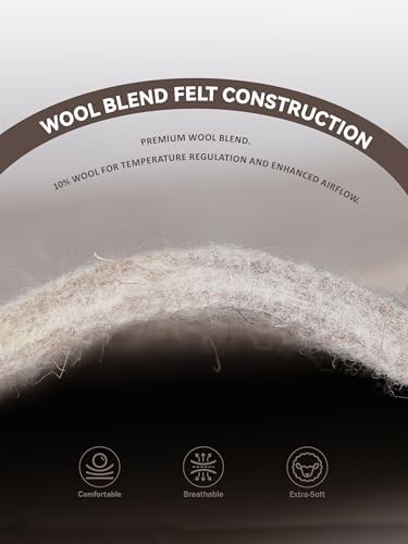 Harrison Howard Western Saddle Pad Liner, Thin Wool Felt Under Pad with Spine Cutout, Shock Absorbing Sweat Barrier 7mm Thick Light Tan,32"x32",7mm - 2