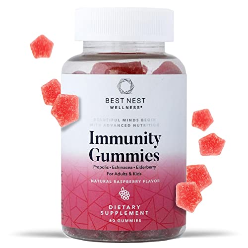 Best Nest Immunity Gummies with Propolis, Echinacea, Elderberry, Vitamin C, ...