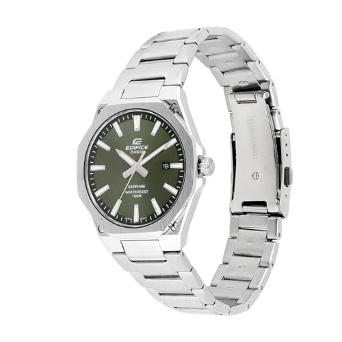 Casio Edifice EFR-S108D-3AVUDF Green Analog Dial Silver Stainless Steel Band Men's Watch Slim Case Sapphire Glass ED603 - Image 7