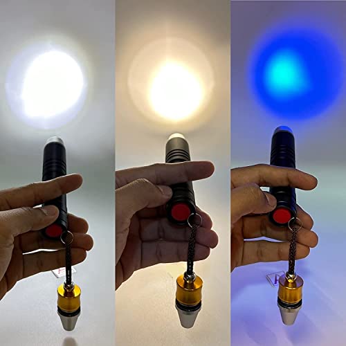 Image of Hand Gem Light 3 in 1 LED White /Yellow /UV Appraisal Flash Light High Power for Gemmologist's for Sorting Gemstones, Diamonds, Stones and Other General Uses