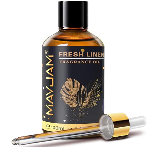 MAYJAM 100ML/3.38FL.OZ Fresh Linen Fragrance Oils with Glass Dropper, Essential Oils for Diffusers...