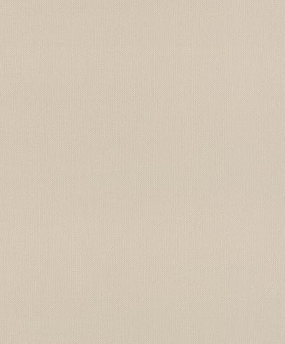 Rasch Papier peint 312355 - Papier peint intissé, uni beige clair, avec surface structurée et aspect tissé - Aspect textile - 10,05 m x 0,53 m (L x l)