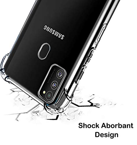 Image of TheGiftKart Transparent Crystal Clear Back Cover Case for Samsung Galaxy M21 / M21 2021 Edition / M30s | Shockproof Soft TPU Case | Cushioned Edges for Ultimate Protection Cover (TPU, Transparent)
