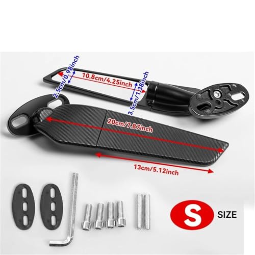 Espejo retrovisor de motocicleta sin vibraciones ajustable para moto Ninja H2 H4 4