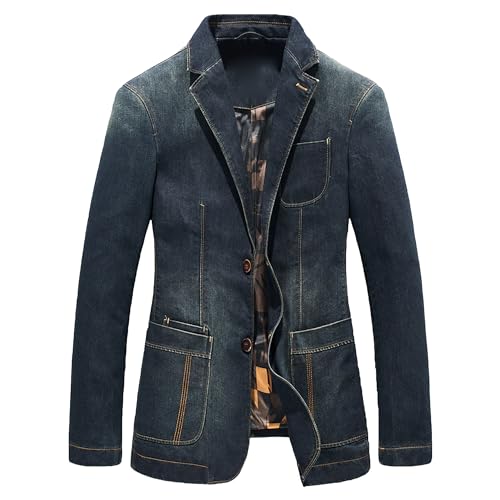 Veste de sport slim-fit en jeans lavé et manteau classique homme ZDJSWJ