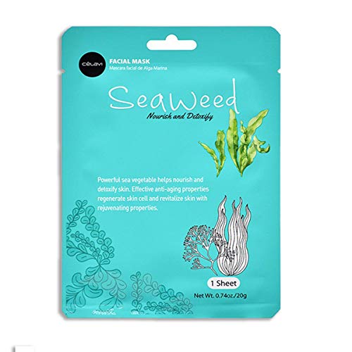 Celavi Facial Mask Set Korean Essence Sheet Masks (24-Pcs, Seaweed) #TOP3